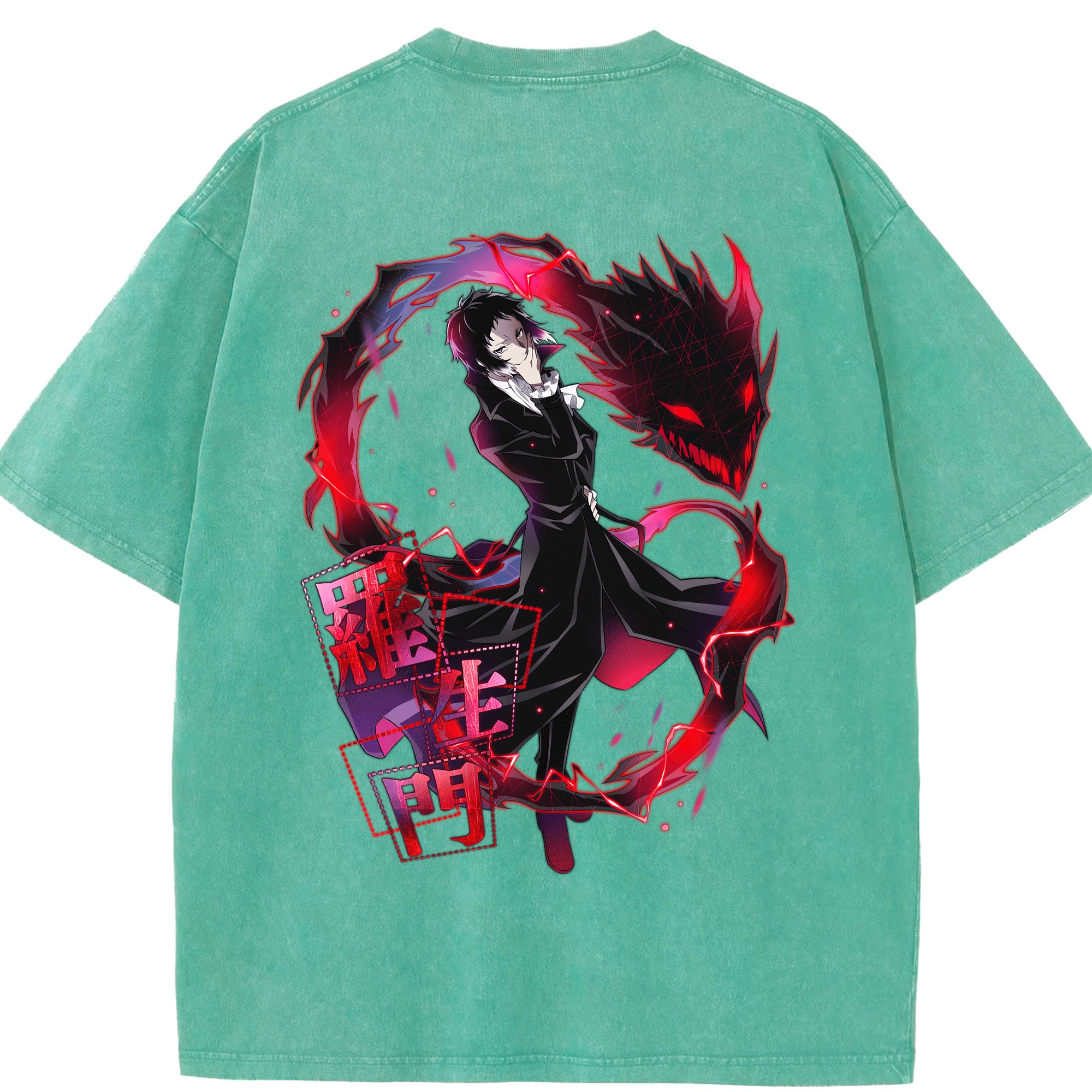 （画像用） 文豪ストレイドッグス Bungo Stray Dogs 綿100% ヴィンテージ風 半袖Tシャツ（背面プリント）